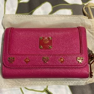 MCM Pink Wallet with Keychain